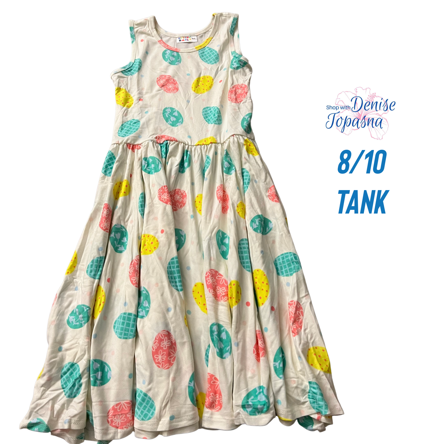 DotDotSmile size 8/10 Easter tank dress
