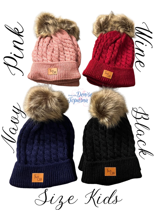 Twocan Pom Beanies (kids/medium)