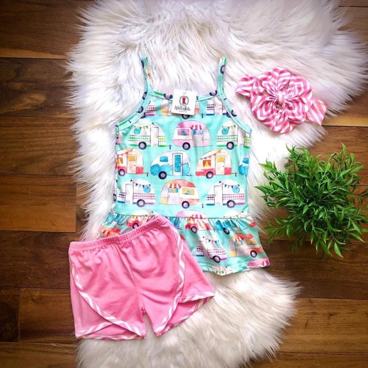 Retro Camper Shorts Set by Wellie Kate
