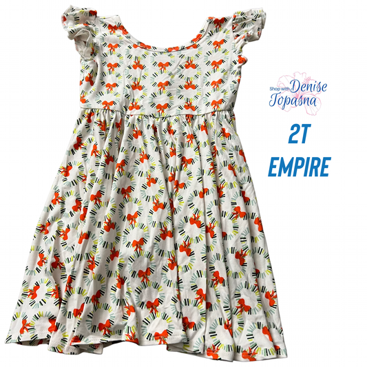 DotDotSmile size 2T Christmas empire dress