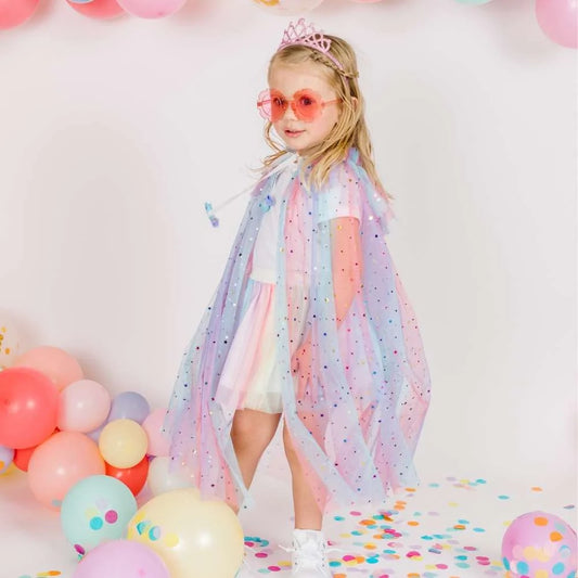 Cotton Candy Rainbow Cape