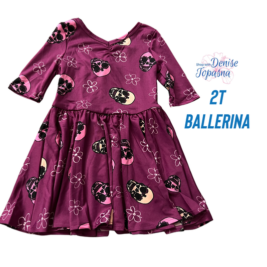 DotDotSmile Halloween Skulls ballerina dress