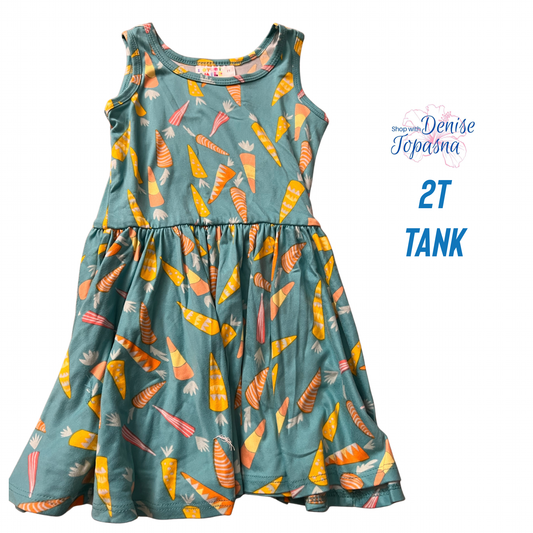 DotDotSmile size 2T Easter tank dress